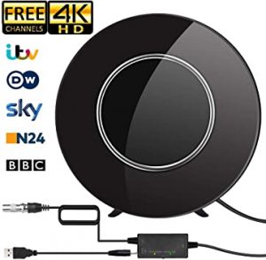 Antenne TV Intérieure Puissante WEIMEIH - Réception 500 Km, 360°, Compatible 4K/1080p - Chaînes Locales Gratuites